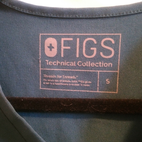 NEW Figs Caribbean Blue Scrub Top: sold out color - Picture 3 of 3